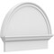 Ekena Millwork Half Round Smooth Architectural Grade PVC Combination Pediment, 24"W x 18-3/4"H x 2-3/4"P PEDPC024X190HRO00 - alternate 1